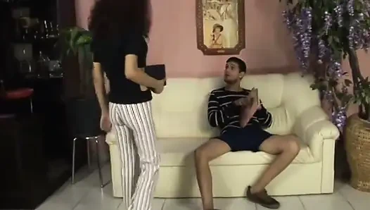Shamless sex with skinny stepsister