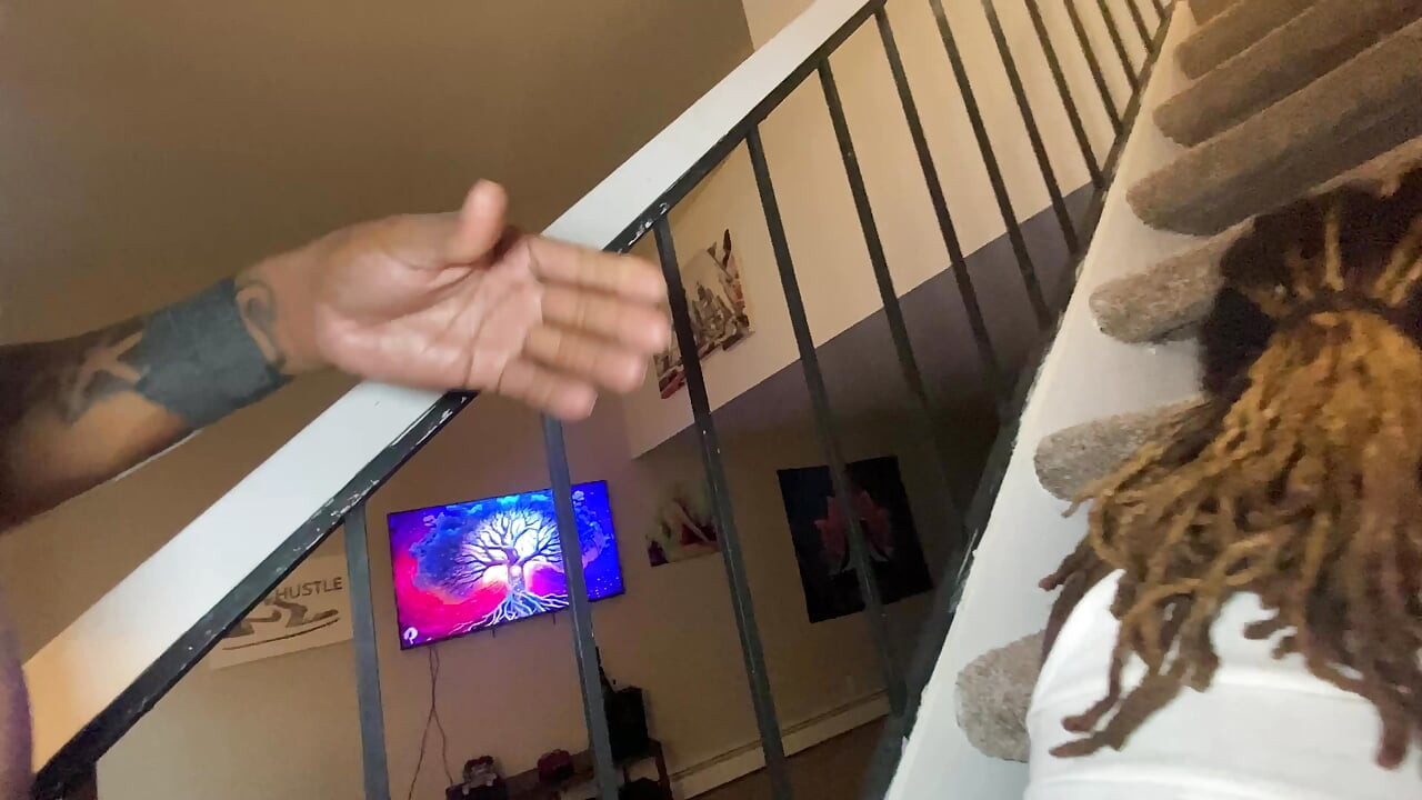 She Was Waiting On The Stairs On Her Knees Ready For Backshots