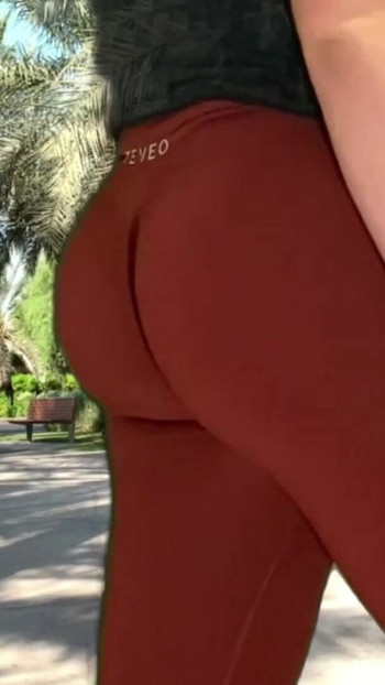 Captivating moment from "Big ass big dick shemale flashing in public in tight see through pants"