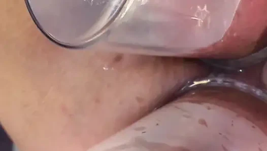 Extreme Close up Double Vacuum Pumping Ass and Pussy