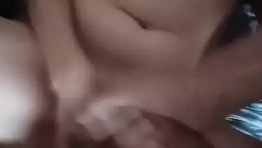 Having sex with the young girl without a condom.... Cumming in her pink pussy