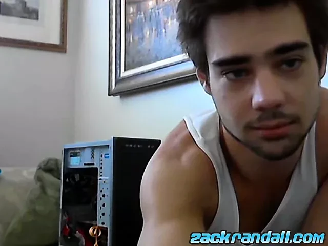 Naughty jock Zack Randall sucks himself and masturbates solo