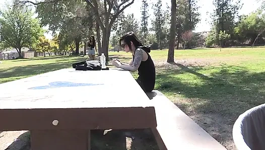 Teen Jannice helps her friend get off