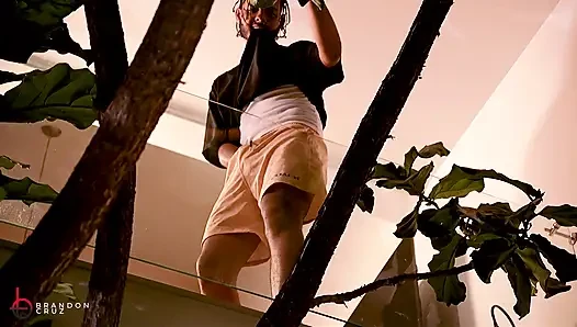 Couple has rough, public sex in front of their cuckolded, voyeuristic neighbor - Brandon Cruz & Devil Khloe