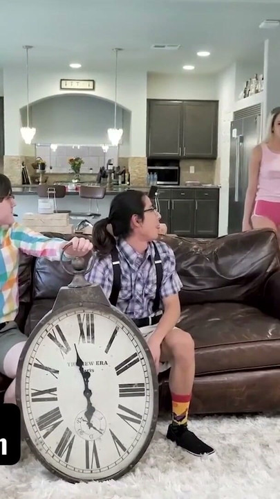 Fit and Horny: Teen Stepsiblings' Living Room Jizz Session | Clip 1