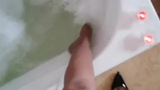 the slave slut of black cocks, takes a bath in stockings 1