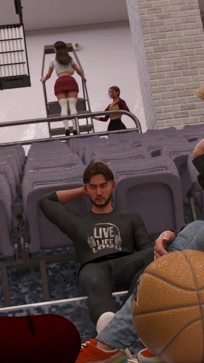 Iconic moment from "Modeling Schoolgirl Secretary Clothes All School Stares at Me (Steps of Debauchery #2) - Jazziuu"