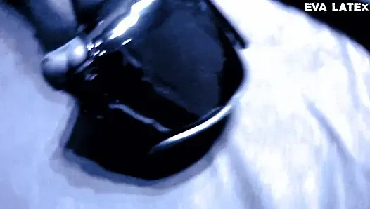 Eva latex purple fetish Milf kink bdsm high heels footfetish