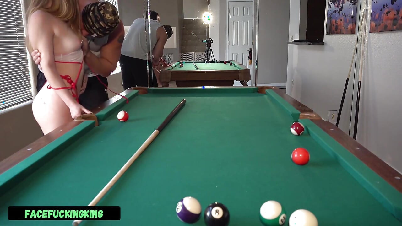 20 Yr Old Slut Face Fucked & Pussy Pounded on a Table & Pissed on in the Pool
