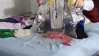 Kigurumi - косплей-тест на дыхание с косплеем в ПВХ