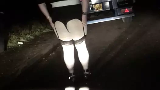 Defib Pads porn video – Hip pads under tights with stockings