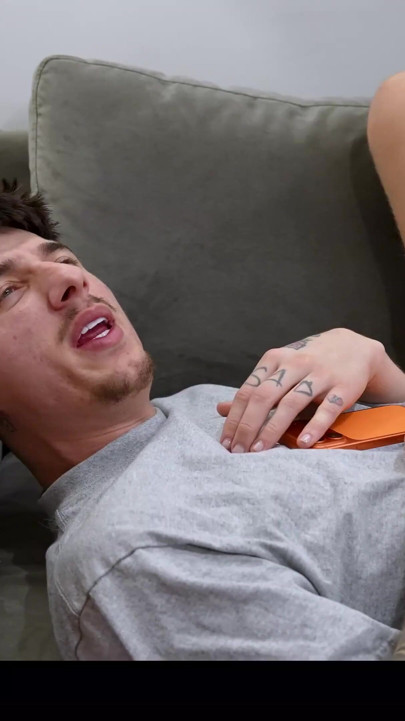 MyPervyFamily - Hottie Jerks Stepbro Off with Custom Sex Toy - Alexa Chains | Clip 1