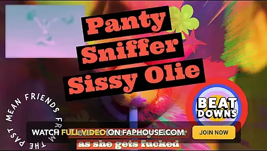 Panty Sniffer Sissy Olie Learns a Cheer to Use When Things Get Horny and Kinky