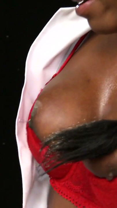 Slutty ebony and sexy white nurse fuck stud in his hospital | Clip 1