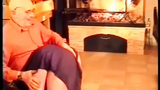 Watch This German Slut Get Fingered and Used by Older Guy