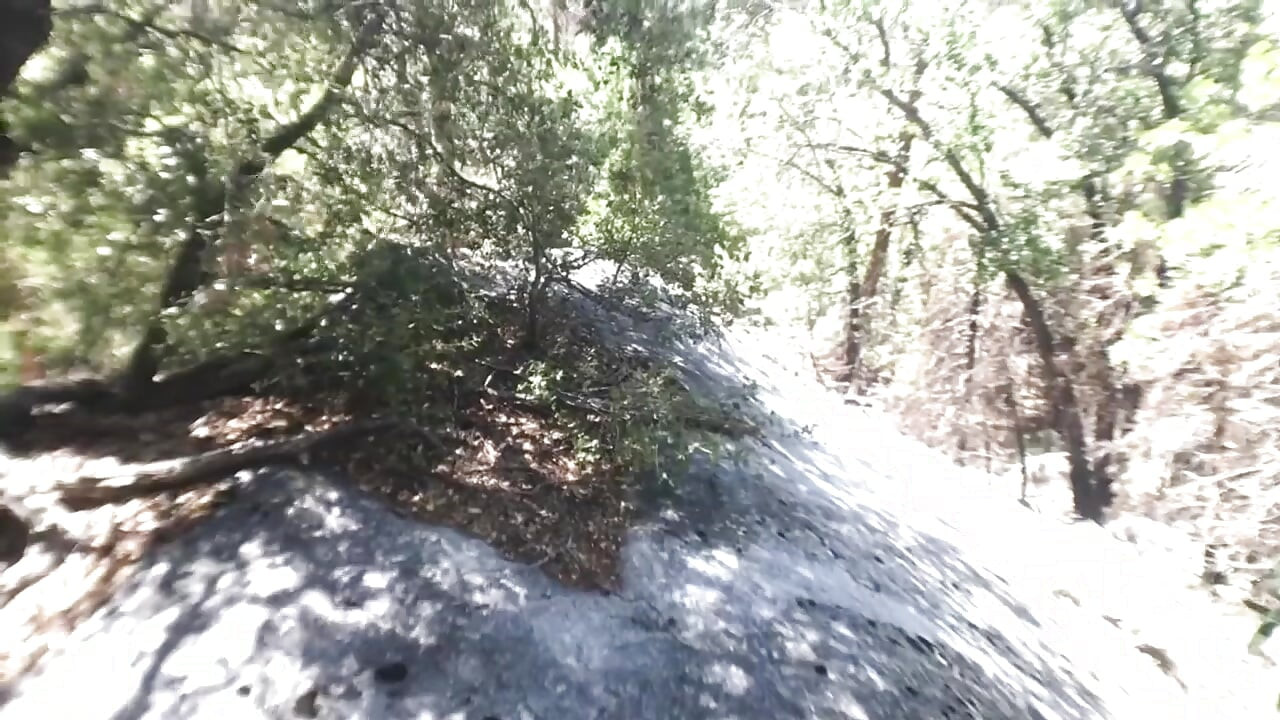 Hot couple ride motorcycle up mountain to fuck!
