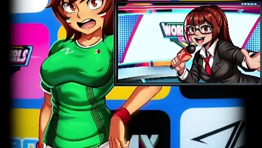World Cup Girls - Vertical - A FIFA world cup game and Mexico has challenged us and we might get a special blow job!
