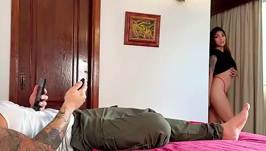 Naughty stepmother! She got into bed with her stepson and he fucked her thinking she was his girlfriend!