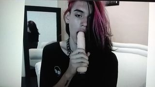 Bela latina femboi provocação na webcam