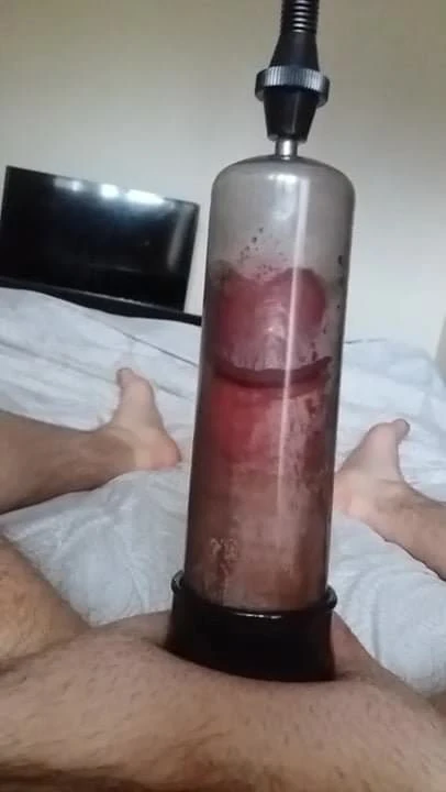 Pumped up cock play part 1