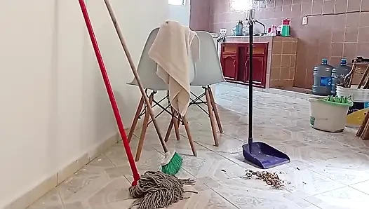 Дама, которая чистит дом