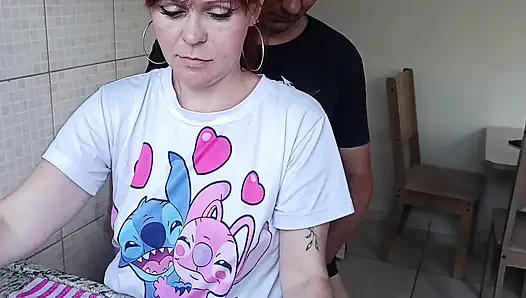 Hot Redhead Gets Fucked in the Kitchen by Her Stepbrother While Washing ...