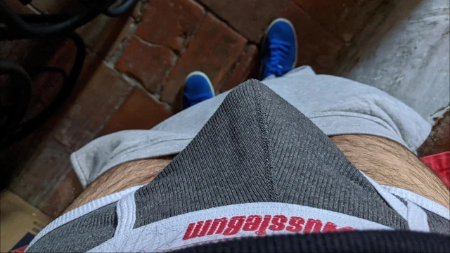 Another quickie in the basement with cumshot