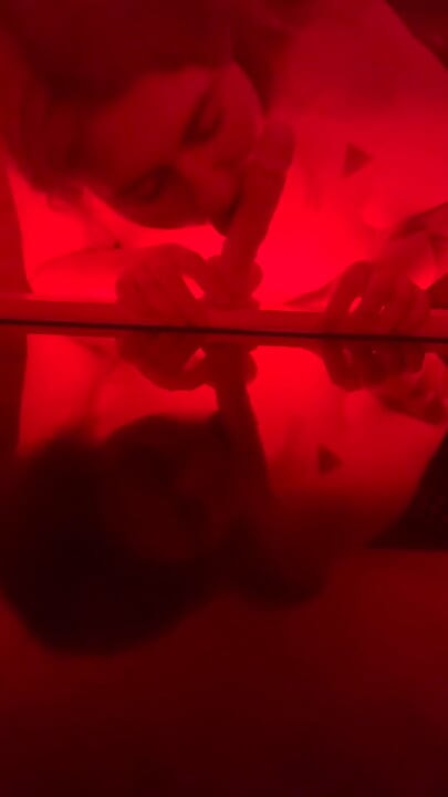 BBW MILF Deepthroats Dildo Messy POV