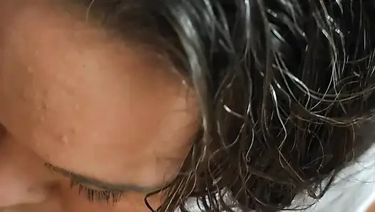 Horny stepmum sucking cock