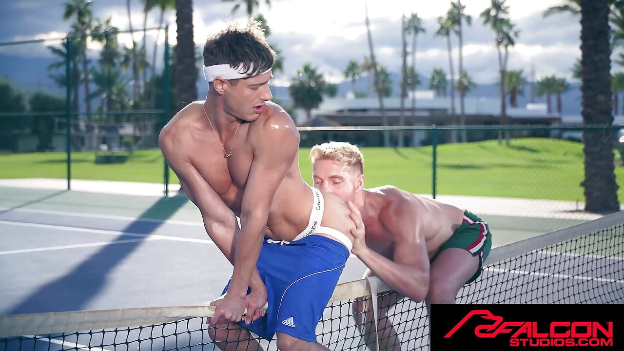 FALCON STUDIOS - Ryan Orion & Dio Ferrero Tennis Court Bareback Fuck