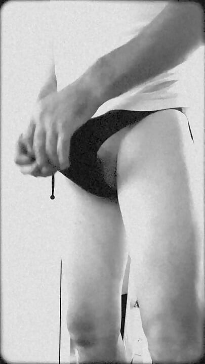Jerking off while being but plugged before a bed time