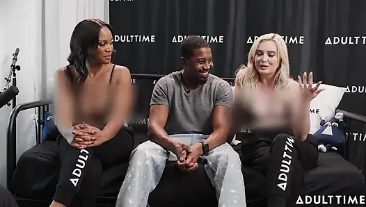 Pornstars Podcast After 3-way! | Lexi Lore, Isiah Maxwell, & August Skye | the Adult Time Podcast