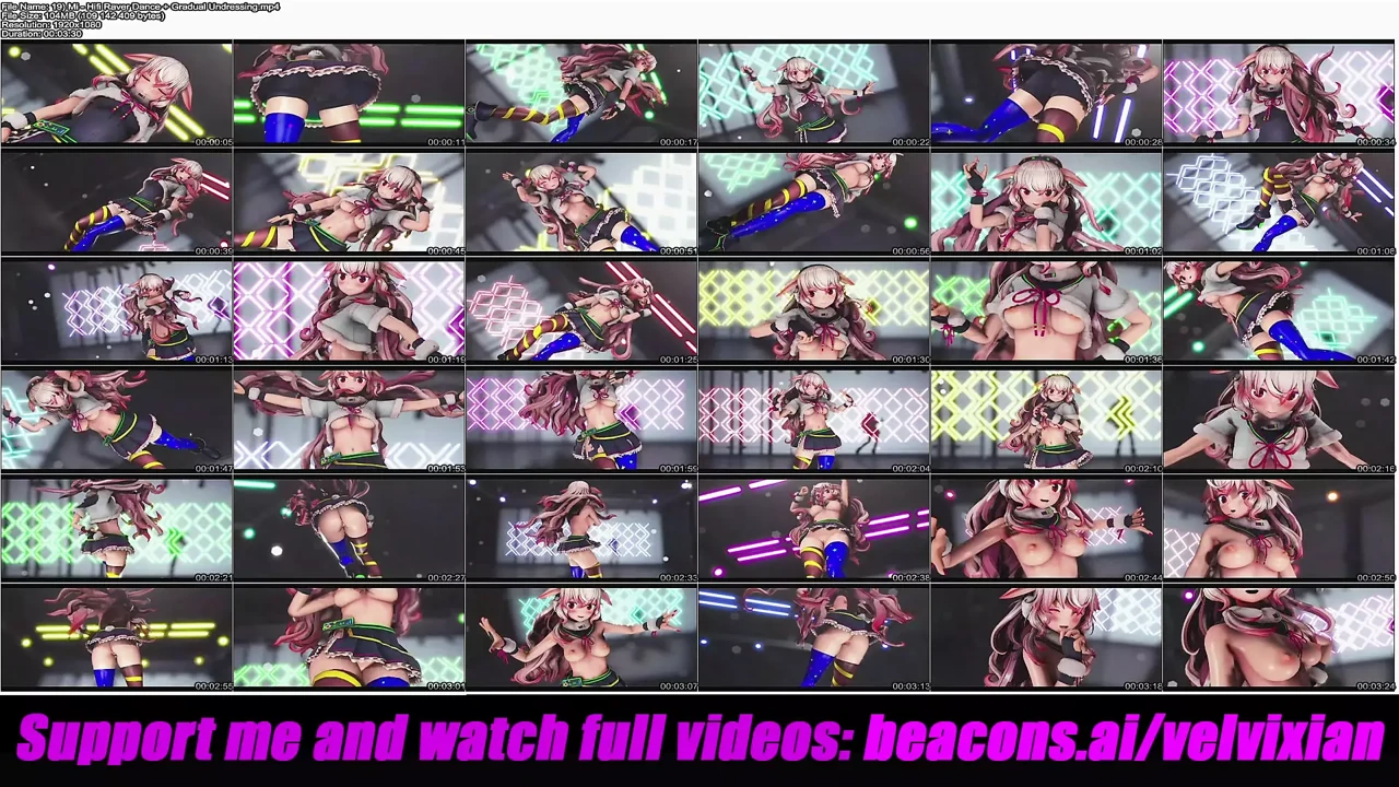 Mi - Hifi Raver Dance + Gradual Undressing (3D HENTAI)