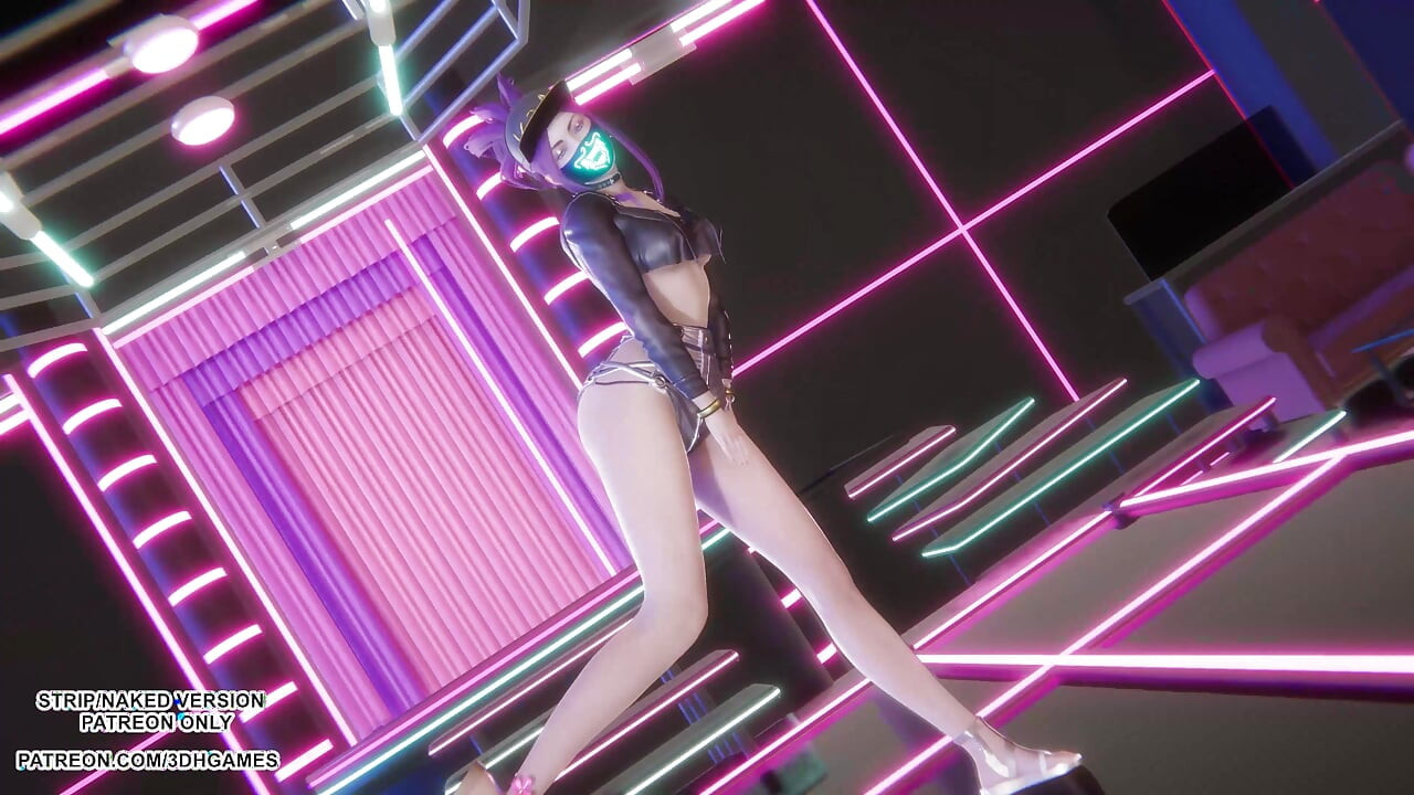 MMD OLLYWOODSA - NA - Akali Sexy Kpop Dance League of Legends Hentai Sem censura 4K 60FPS