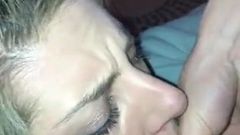 ex part 2, continued with cum shot facial & face fucking!