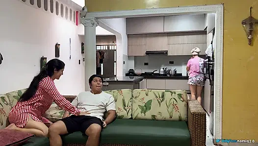 I had sex in front of my wife with her friend! She didn't even notice!