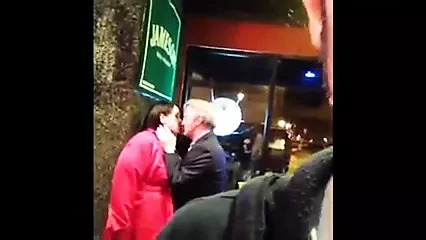 Old Couple Make Out At the Bar