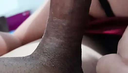 Big Natural Tits Wife Giving A Close Up Blowjob and Facial
