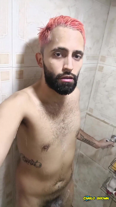 Spectacular moment from "Quickie in the shower before going to college. Get on your knees and take my load."
