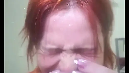 My stepsister loses a bet and needs to masturbate so I can cum