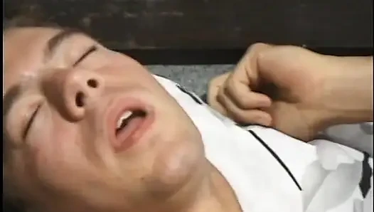 Four Young Babes Share Two Lucky Cocks in Their Mouths, Tight Asses and Pussies