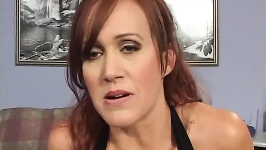 Sexy red hair big boobs milf fucking in dogging position