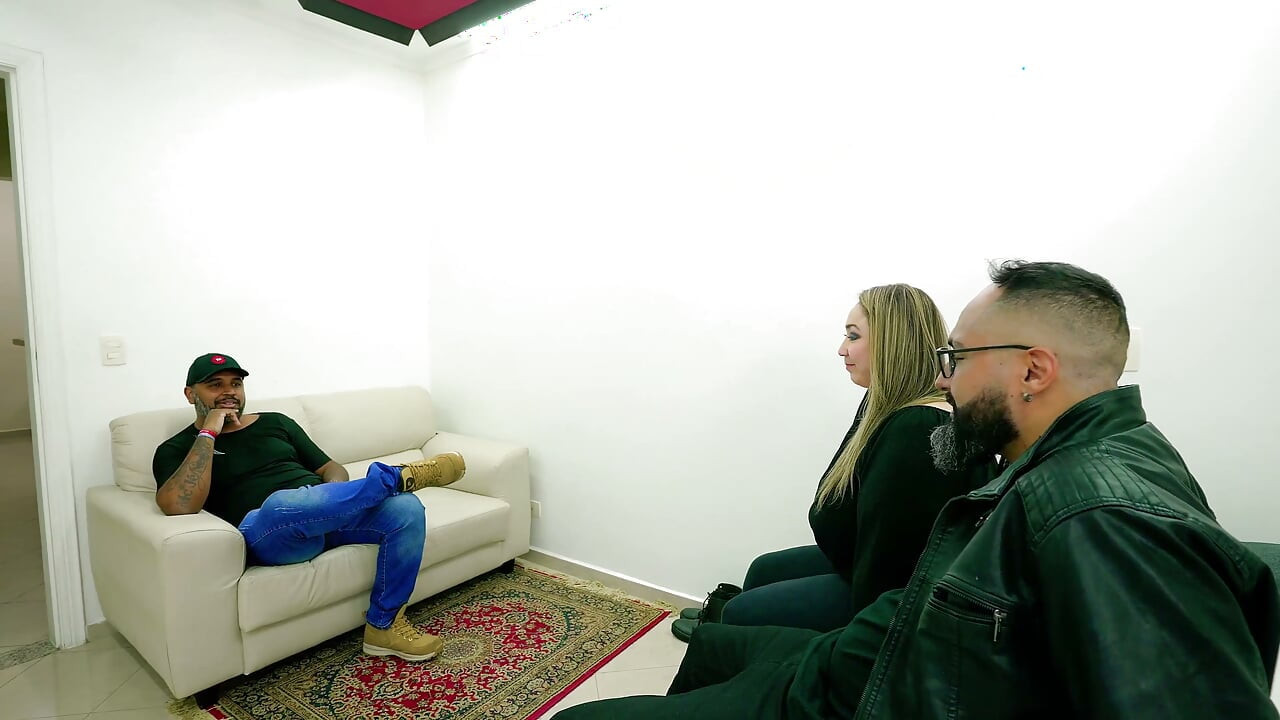 Naughty BBW Blonde Wife Being Broken Into by Hardcore Black While Cuckold Husband Watches It All