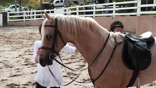 Две красивые тинки получают это в конюшне