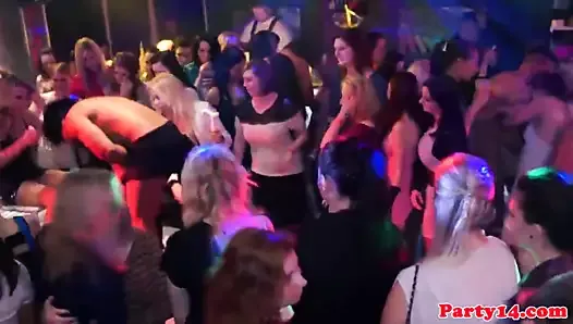 Real party euro amateurs visit strippers