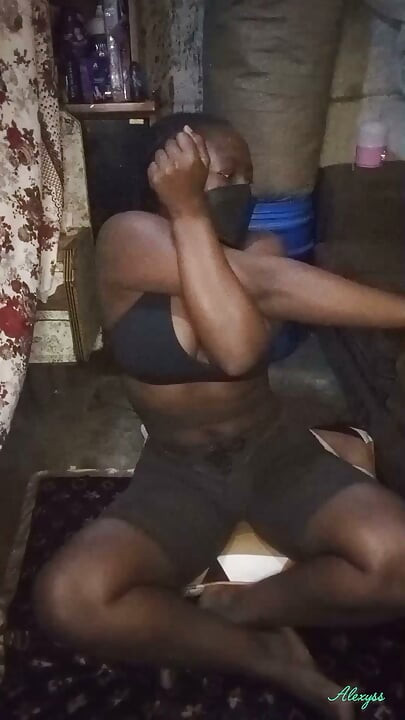 Hot Ebony Babe on Yoga
