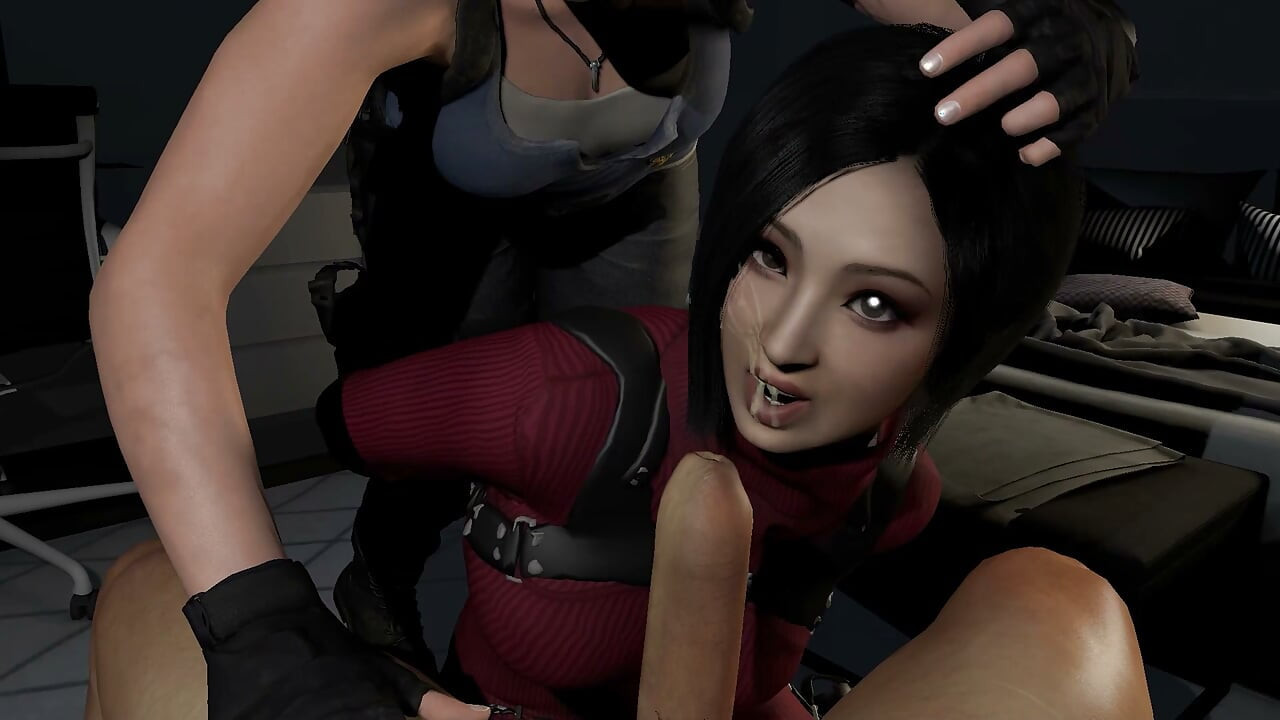 Jill Valentine ayuda a Ada Wong a tener un trío