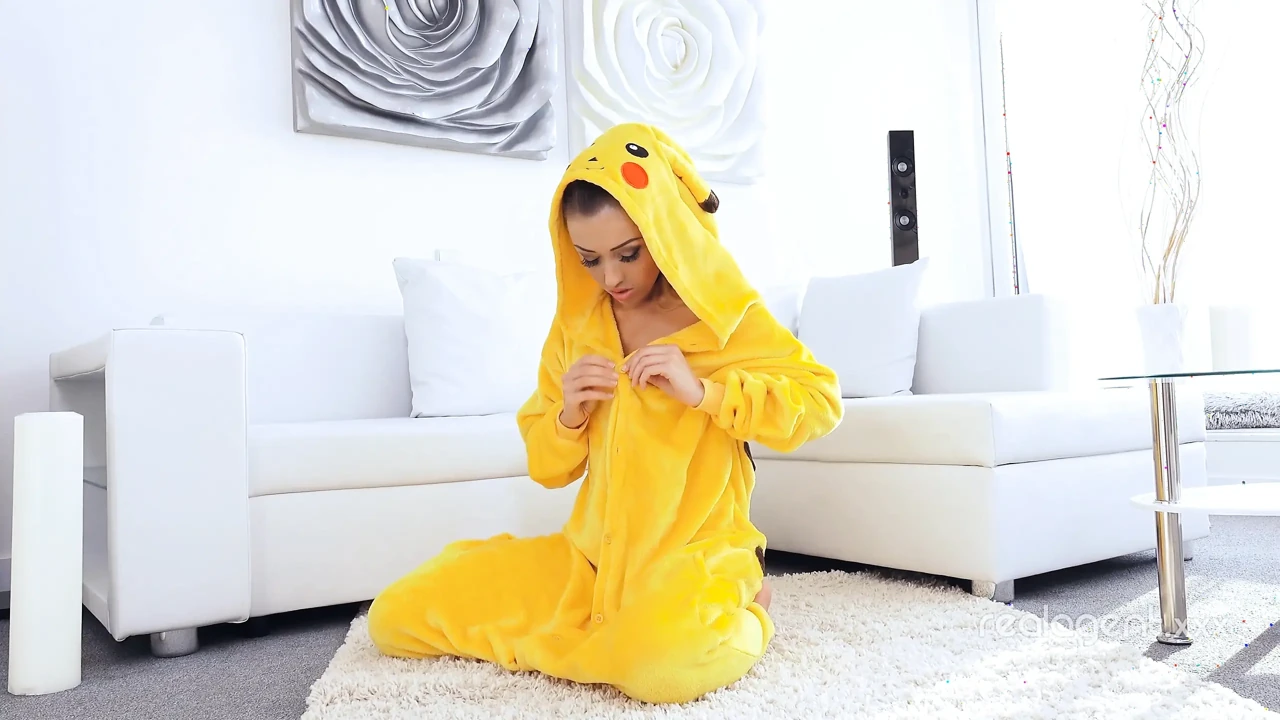 Cute Dimpled Darling Empera Is Fond of Cosplaying Different Characters and She Chose Pikachu This Time
