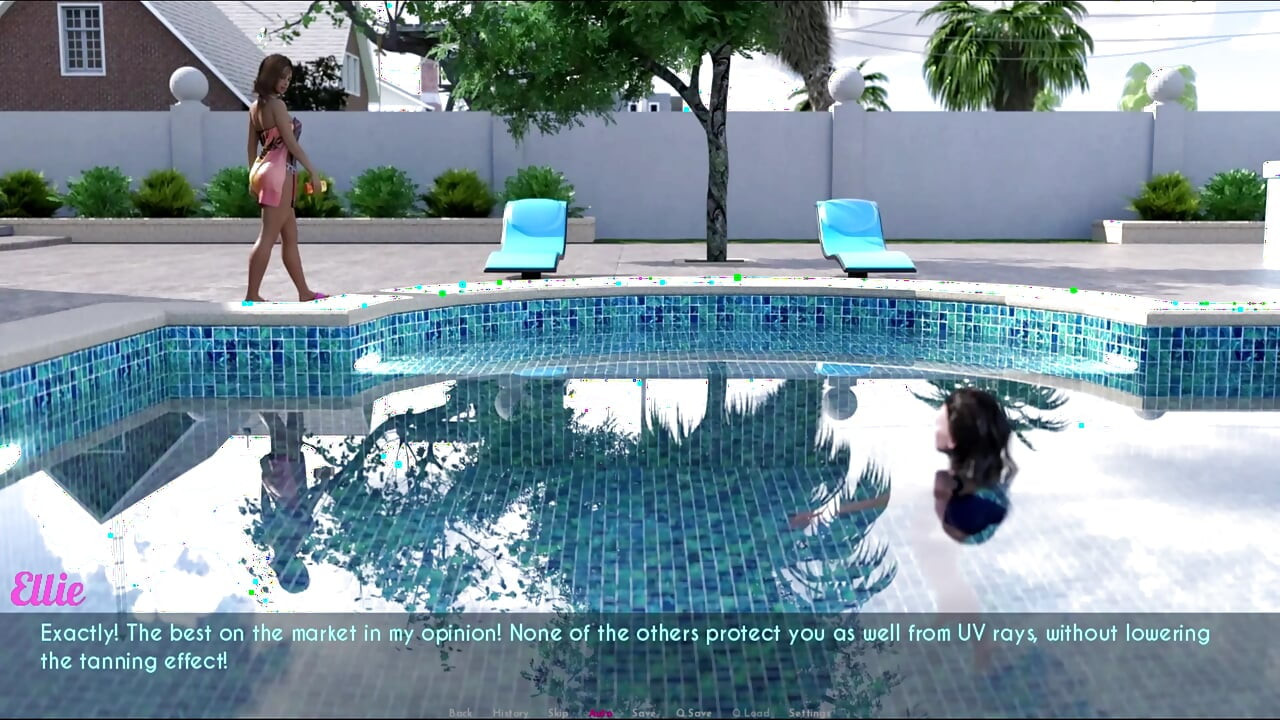 第 3 天 - 免費 - 第 3 部分 - 艾莉和索菲亞在游泳池度過了美好的時光