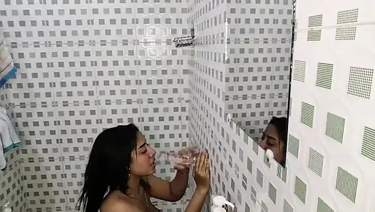 Slut gets fucked, in her stepbrother's bathroom secretly